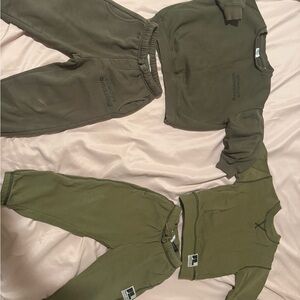 Zara Kids Olive Joggers and Sweatshirt Set
